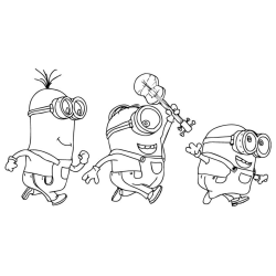 Desenho de Desenhos dos Minions para colorir e imprimir: número 11