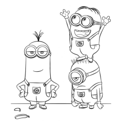 Desenho de Desenhos dos Minions para colorir e imprimir: número 12