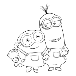 Desenho de Desenhos dos Minions para colorir e imprimir: número 13