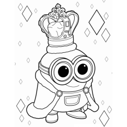 Desenho de Desenhos dos Minions para colorir e imprimir: número 14