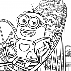 Desenho de Desenhos dos Minions para colorir e imprimir: número 15