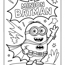 Desenho de Desenhos dos Minions para colorir e imprimir: número 18