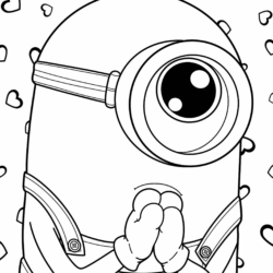 Desenho de Desenhos dos Minions para colorir e imprimir: número 22