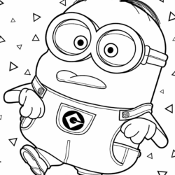 Desenho de Desenhos dos Minions para colorir e imprimir: número 23