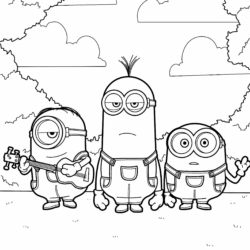 Desenho de Desenhos dos Minions para colorir e imprimir: número 24