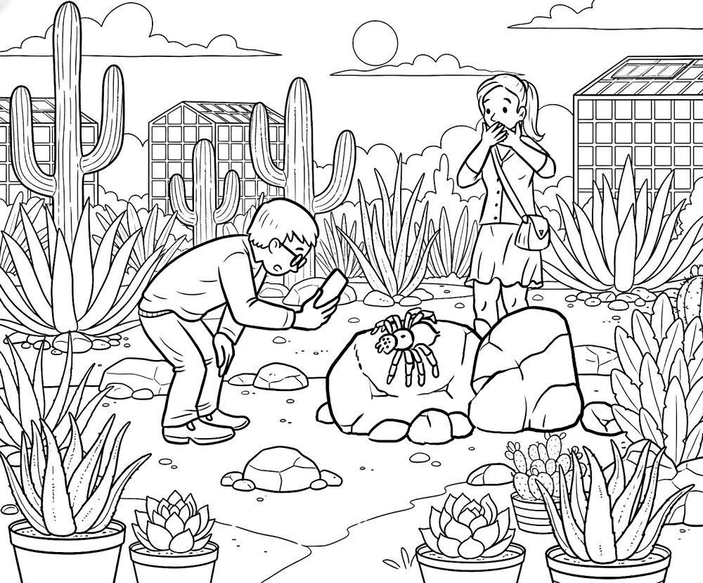 Desenho de Deserto para colorir e imprimir: número 10