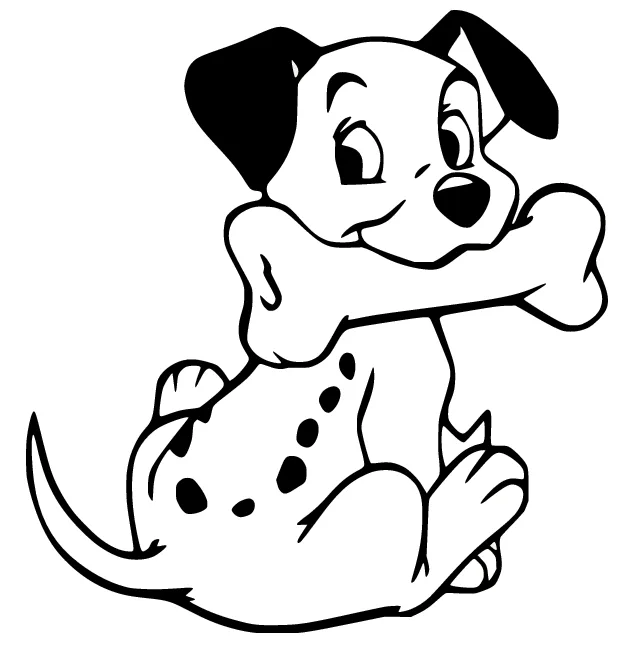 Desenho de Detetive Labrador para colorir e imprimir: número 1