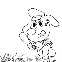 Desenho de Detetive Labrador para colorir e imprimir: número 4