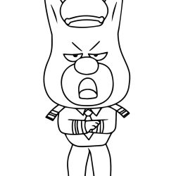 Desenho de Detetive Labrador para colorir e imprimir: número 7