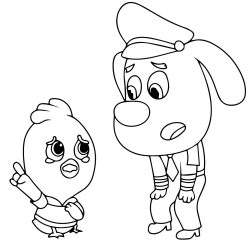 Desenho de Detetive Labrador para colorir e imprimir: número 8