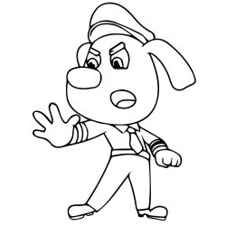 Desenho de Detetive Labrador para colorir e imprimir: número 10