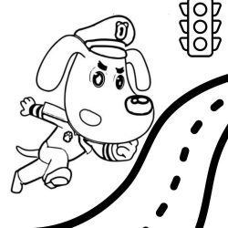 Desenho de Detetive Labrador para colorir e imprimir: número 12