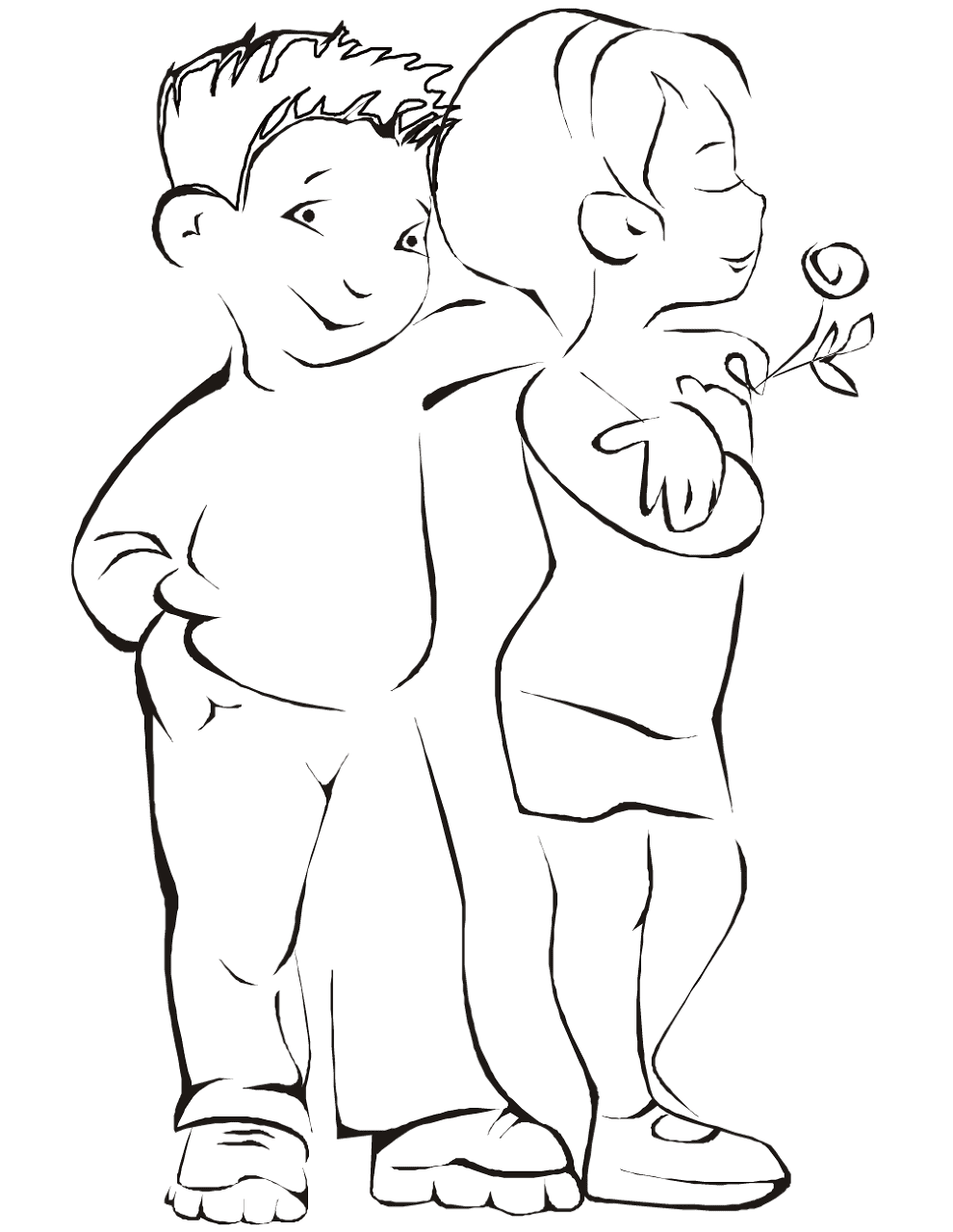 Desenho de Dia Da Amizade para colorir e imprimir: número 4