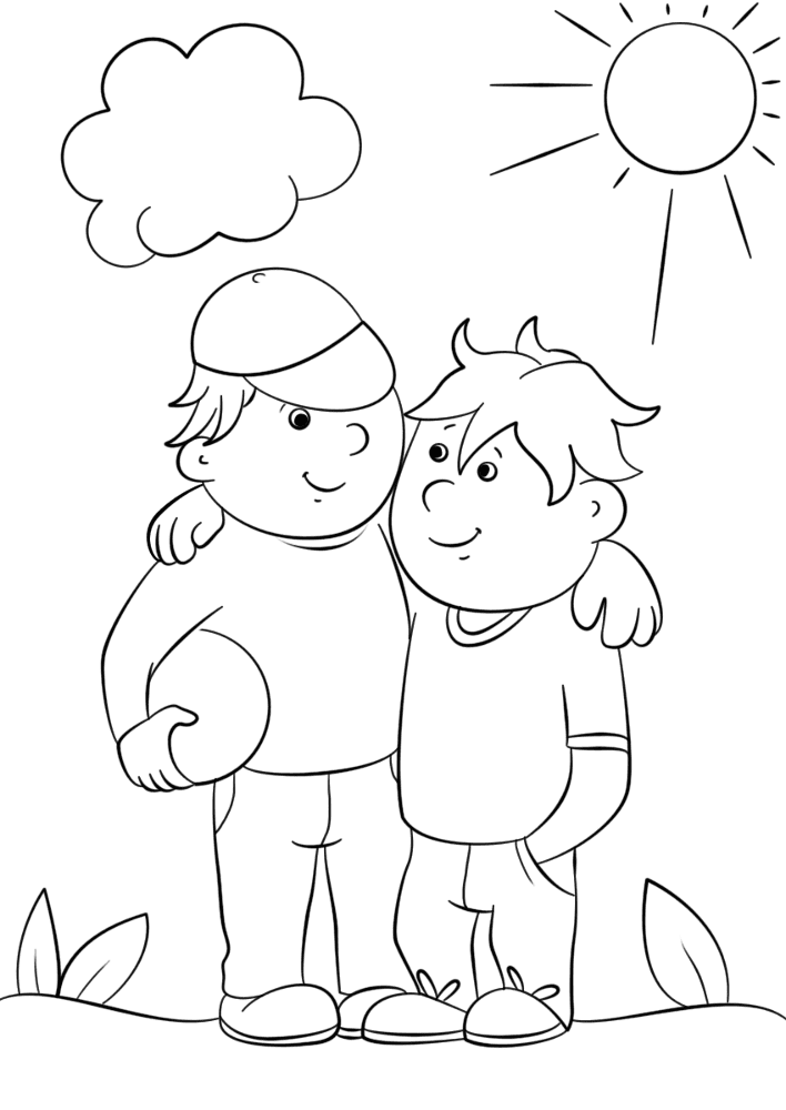 Desenho de Dia Da Amizade para colorir e imprimir: número 13