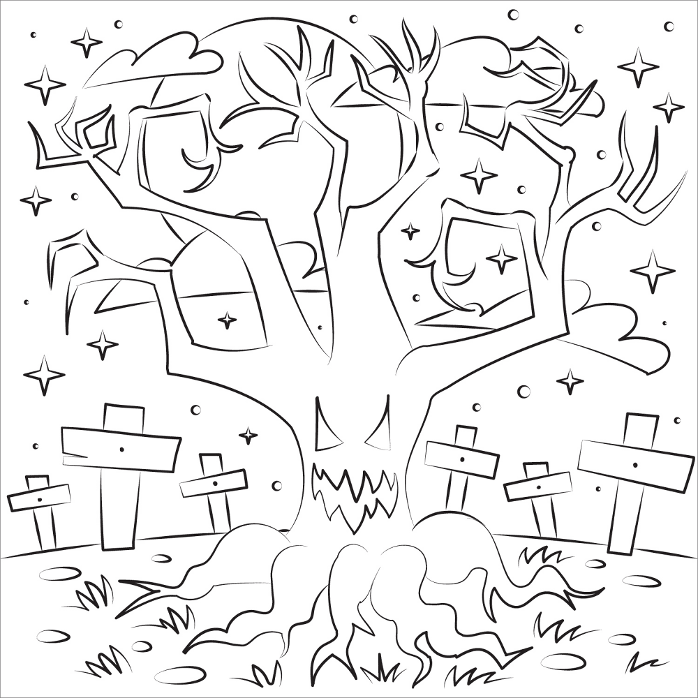 Desenho de Dia Da Árvore para colorir e imprimir: número 1