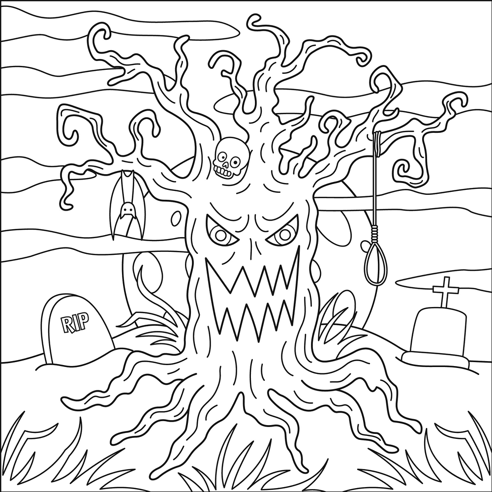 Desenho de Dia Da Árvore para colorir e imprimir: número 3