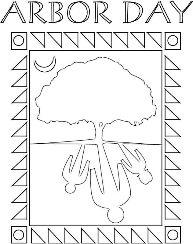 Desenho de Dia Da Árvore para colorir e imprimir: número 15
