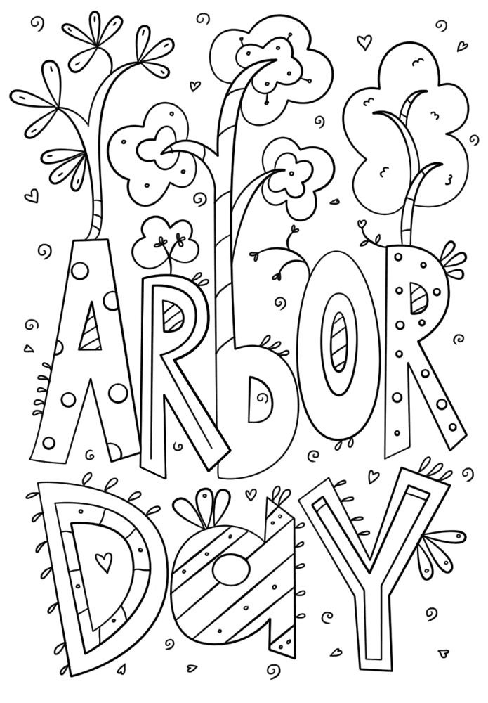 Desenho de Dia Da Árvore para colorir e imprimir: número 18