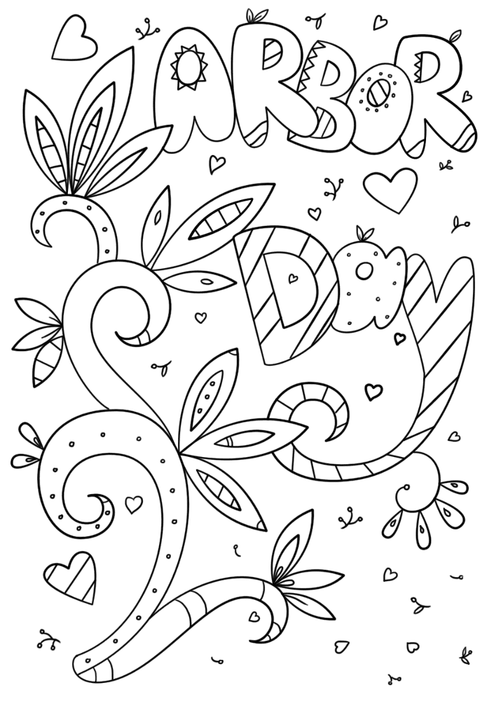Desenho de Dia Da Árvore para colorir e imprimir: número 19