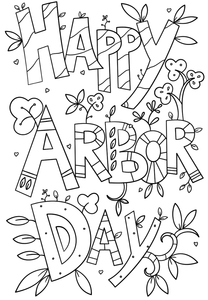 Desenho de Dia Da Árvore para colorir e imprimir: número 30