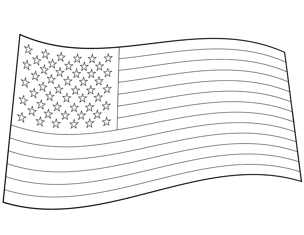 Desenho de Dia Da Bandeira para colorir e imprimir: número 1