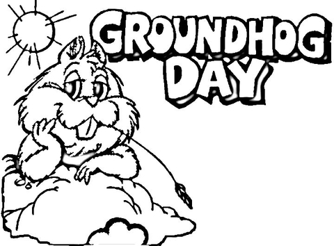 Desenho de Dia Da Marmota para colorir e imprimir: número 8