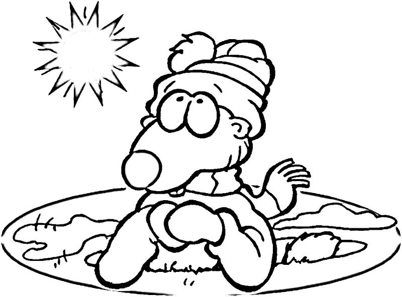 Desenho de Dia Da Marmota para colorir e imprimir: número 12