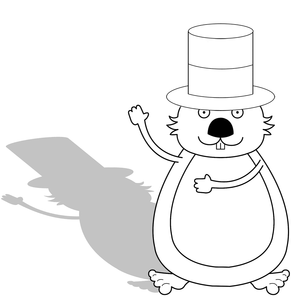 Desenho de Dia Da Marmota para colorir e imprimir: número 13