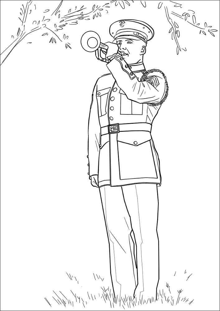 Desenho de Dia Da Memória para colorir e imprimir: número 6