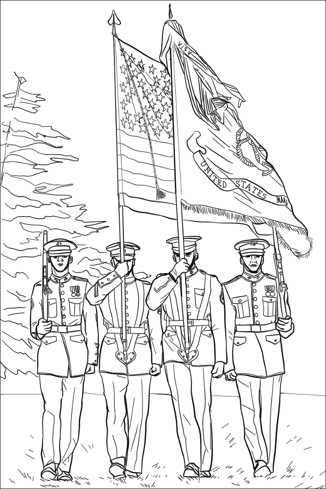 Desenho de Dia Da Memória para colorir e imprimir: número 8