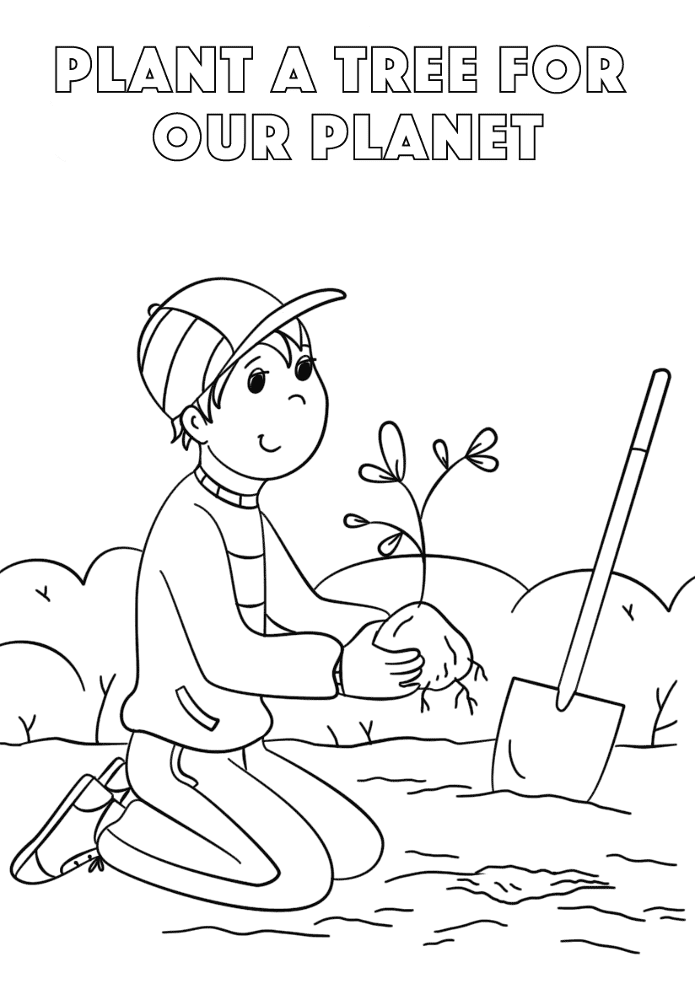 Desenho de Dia Da Terra para colorir e imprimir: número 8