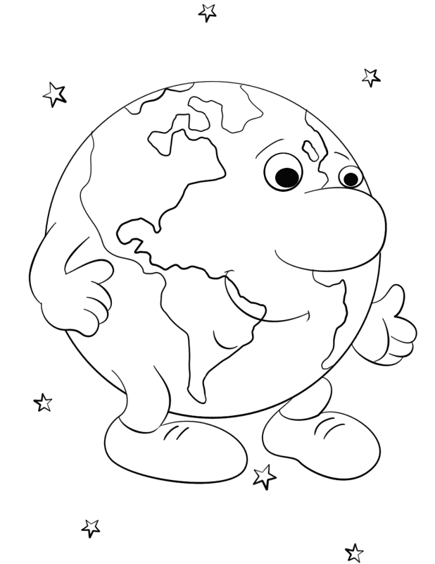 Desenho de Dia Da Terra para colorir e imprimir: número 10