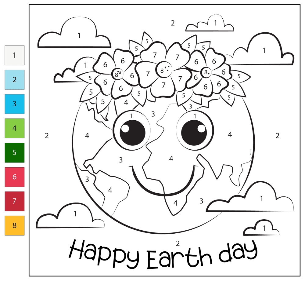 Desenho de Dia Da Terra para colorir e imprimir: número 11
