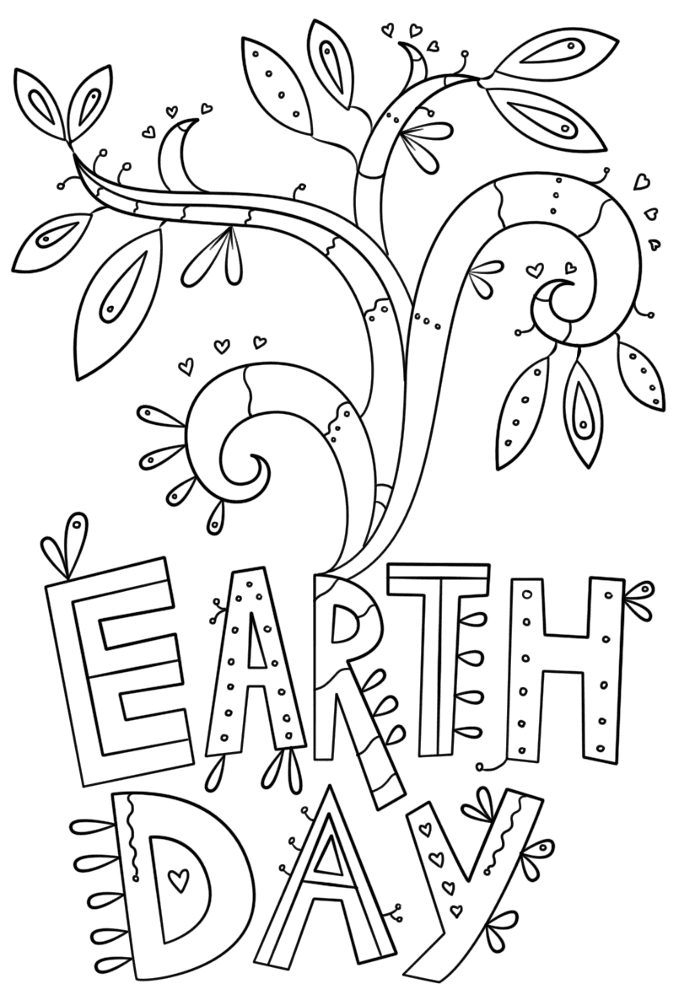 Desenho de Dia Da Terra para colorir e imprimir: número 15