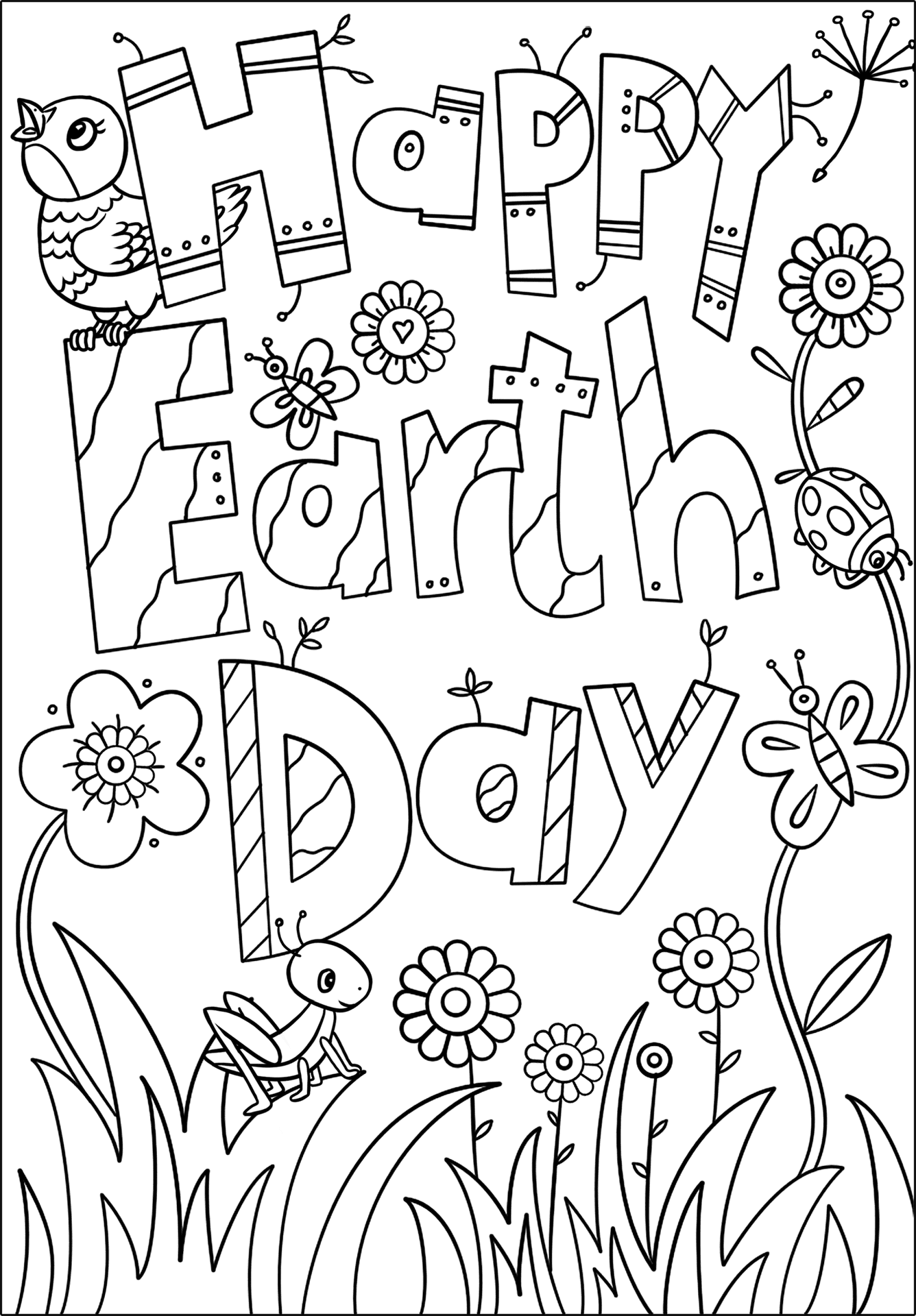 Desenho de Dia Da Terra para colorir e imprimir: número 16