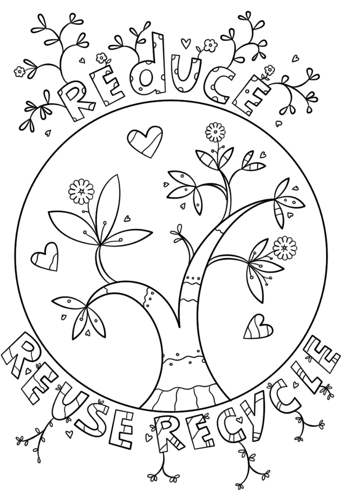 Desenho de Dia Da Terra para colorir e imprimir: número 37