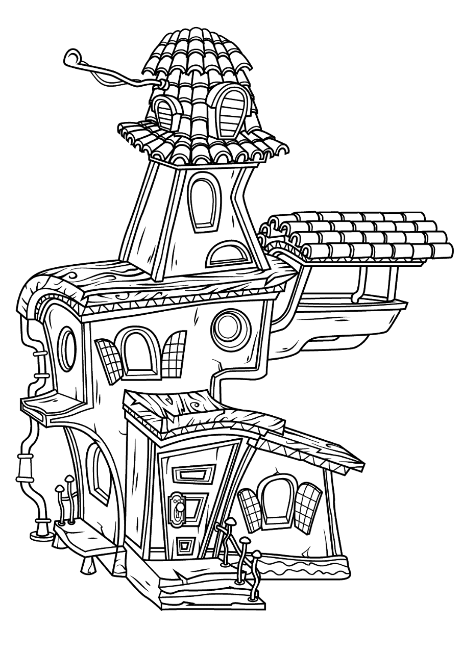 Desenho de Dia Das Bruxas para colorir e imprimir: número 7
