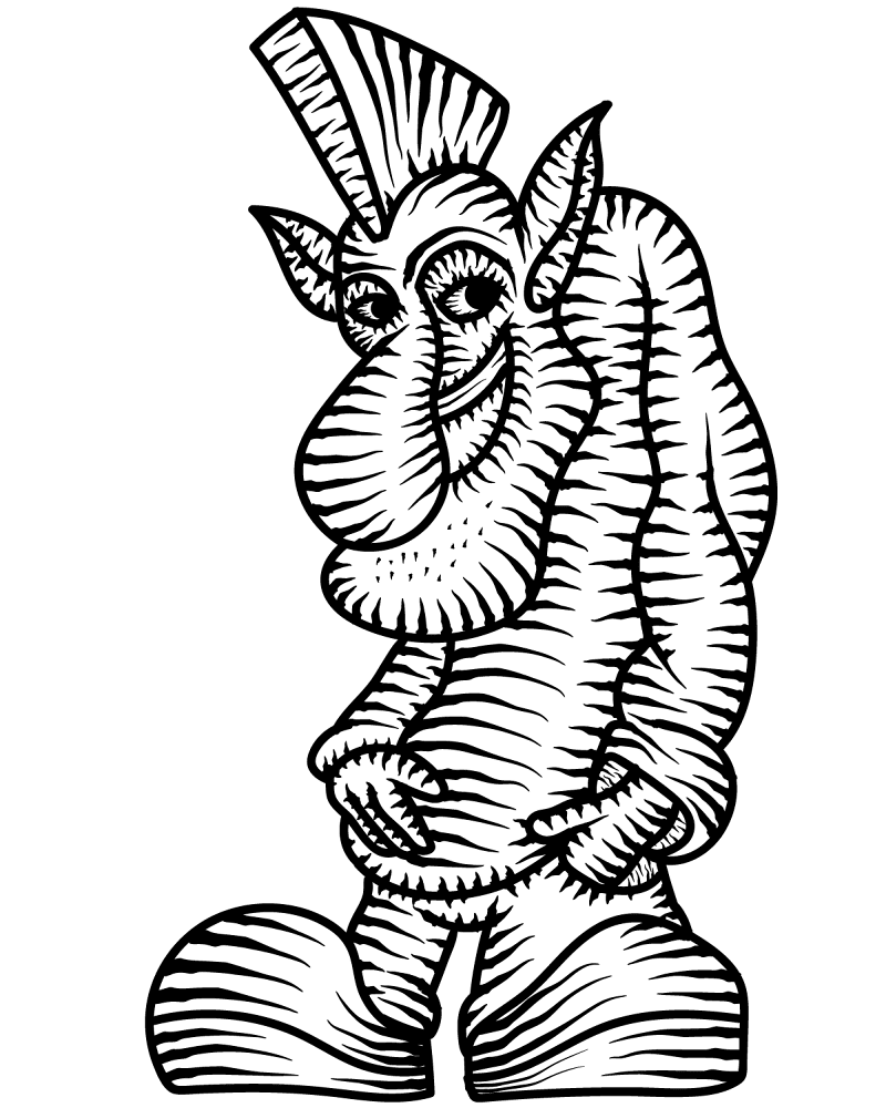 Desenho de Dia Das Bruxas para colorir e imprimir: número 9