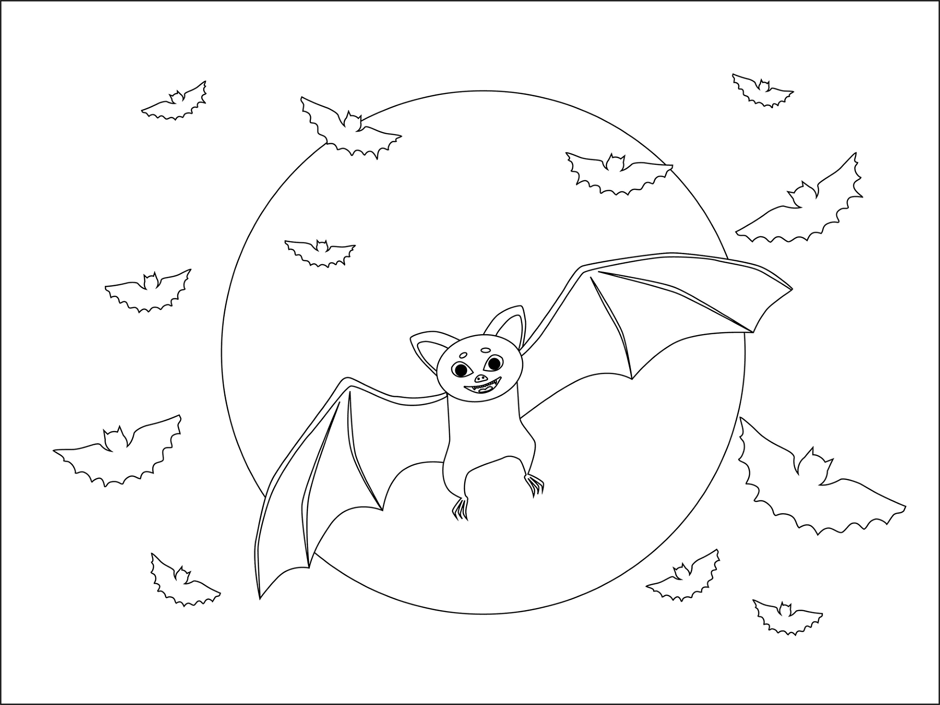 Desenho de Dia Das Bruxas para colorir e imprimir: número 13