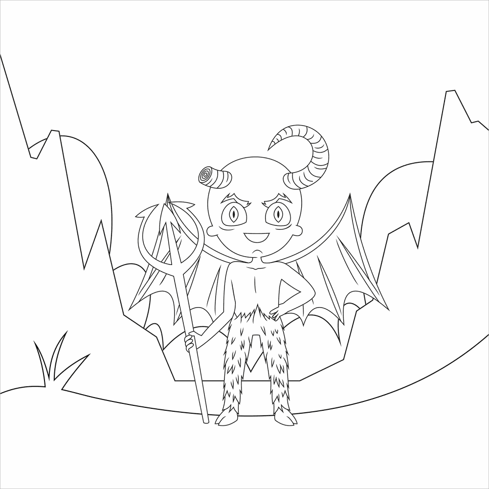 Desenho de Dia Das Bruxas para colorir e imprimir: número 26