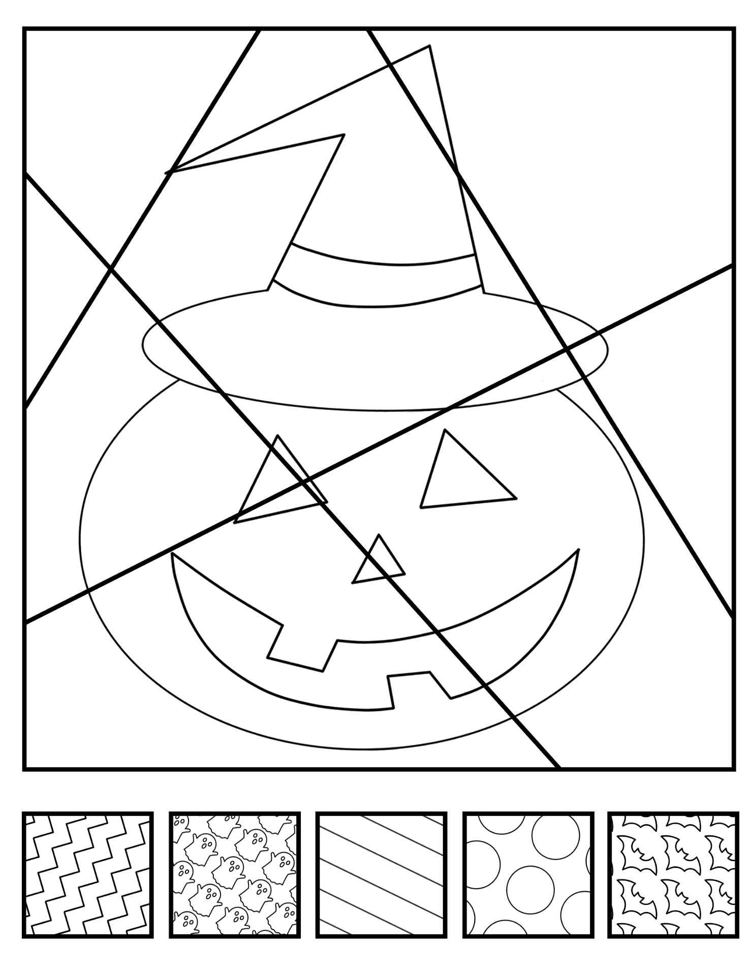 Desenho de Dia Das Bruxas para colorir e imprimir: número 32