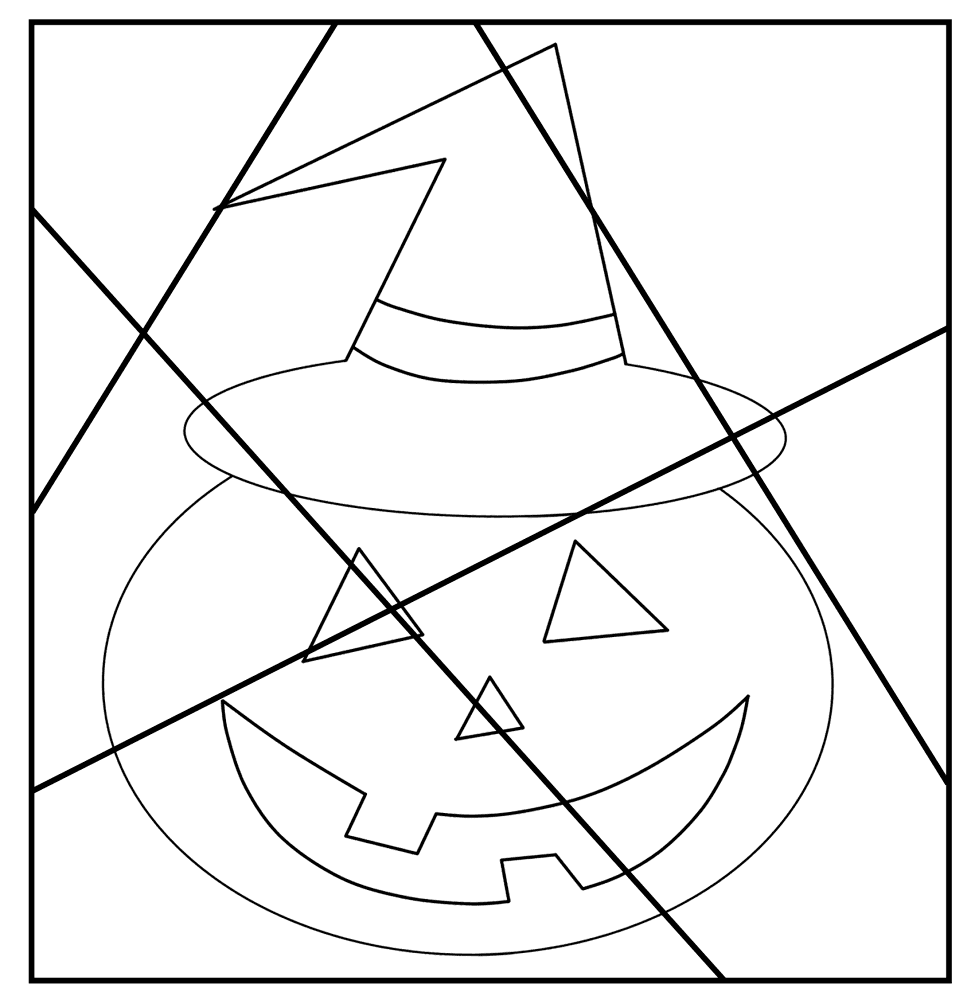 Desenho de Dia Das Bruxas para colorir e imprimir: número 33