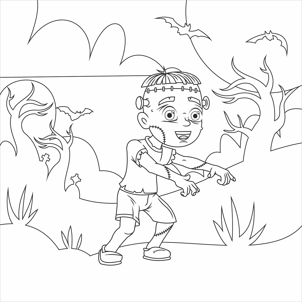 Desenho de Dia Das Bruxas para colorir e imprimir: número 34