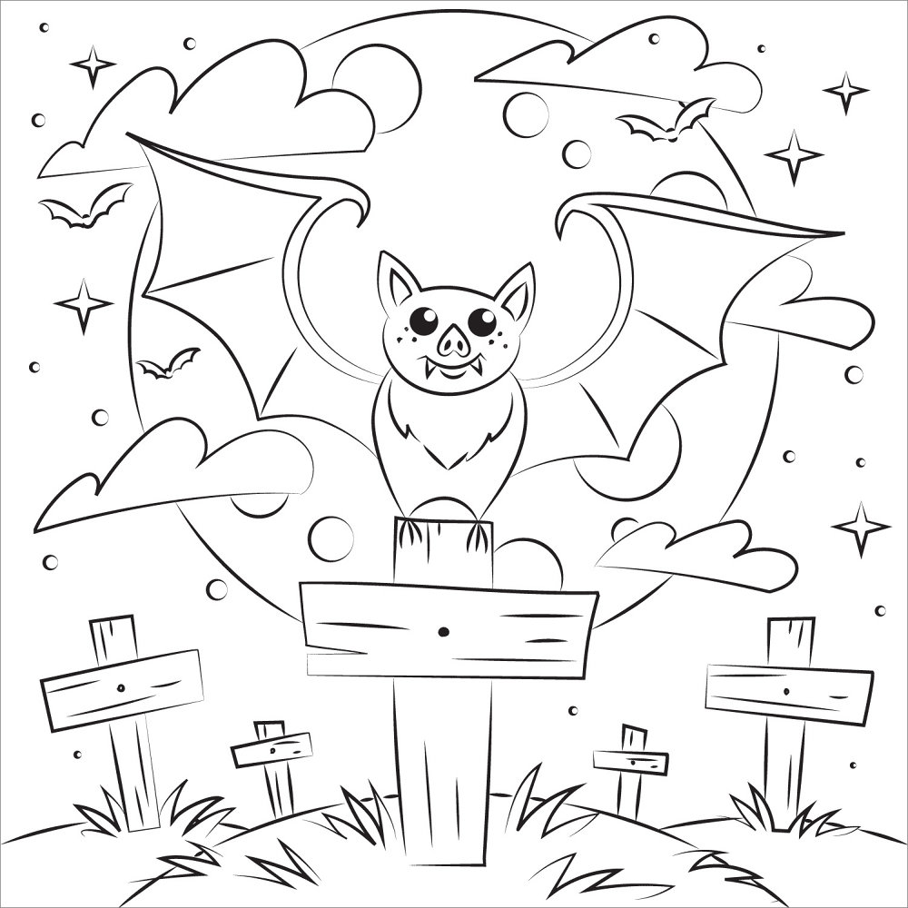 Desenho de Dia Das Bruxas para colorir e imprimir: número 47