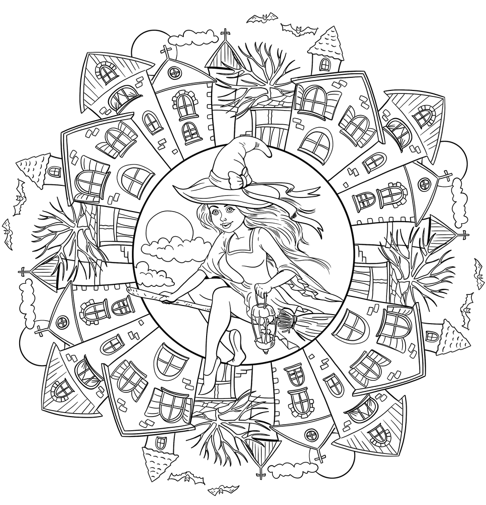 Desenho de Dia Das Bruxas para colorir