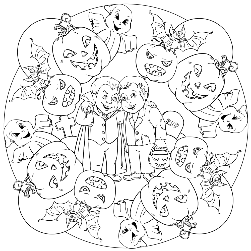 Desenho de Dia Das Bruxas para colorir