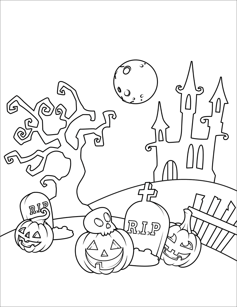 Desenho de Dia Das Bruxas para colorir