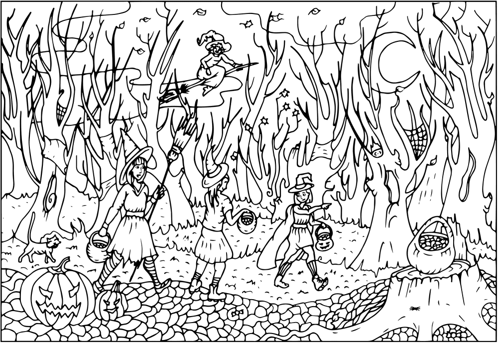 Desenho de Dia Das Bruxas para colorir