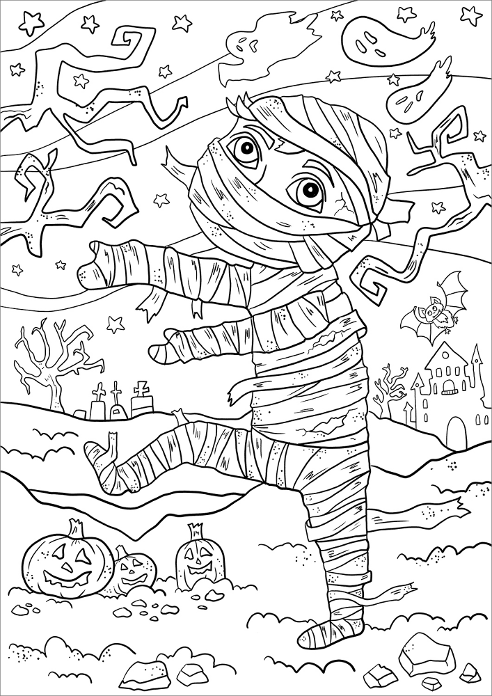 Desenho de Dia Das Bruxas para colorir