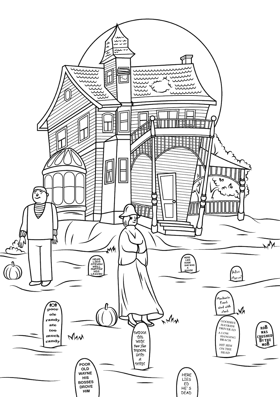 Desenho de Dia Das Bruxas para colorir